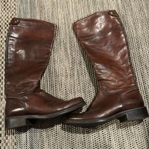 Manas design tall leather riding boots made in Italy